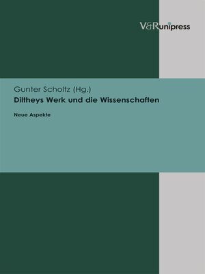 cover image of Diltheys Werk und die Wissenschaften